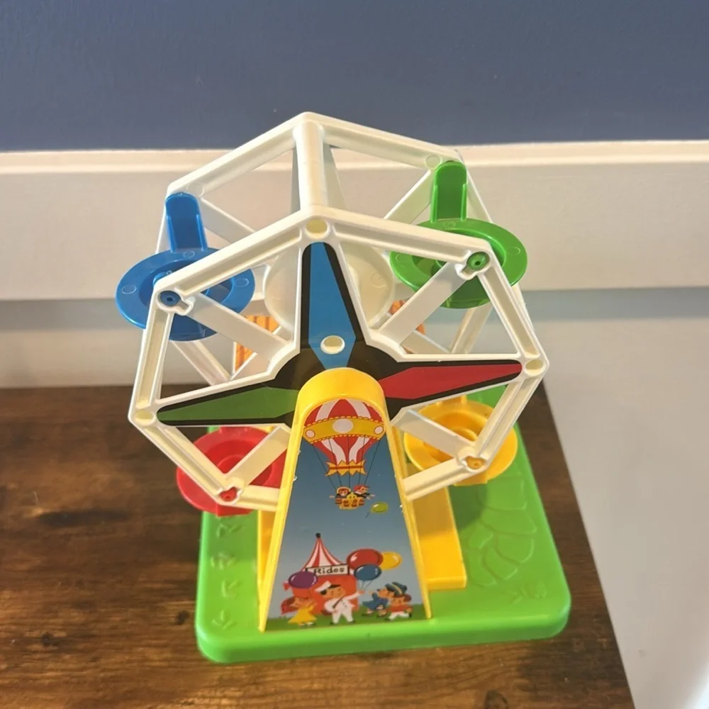 Fisher Price Music Box Ferris Wheel Toy Chunky Little People #2077 Mattel 2015